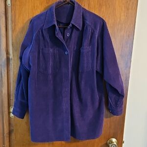 Vintage Purple Corduroy Shirt, Sz 14/16, Stefano basics